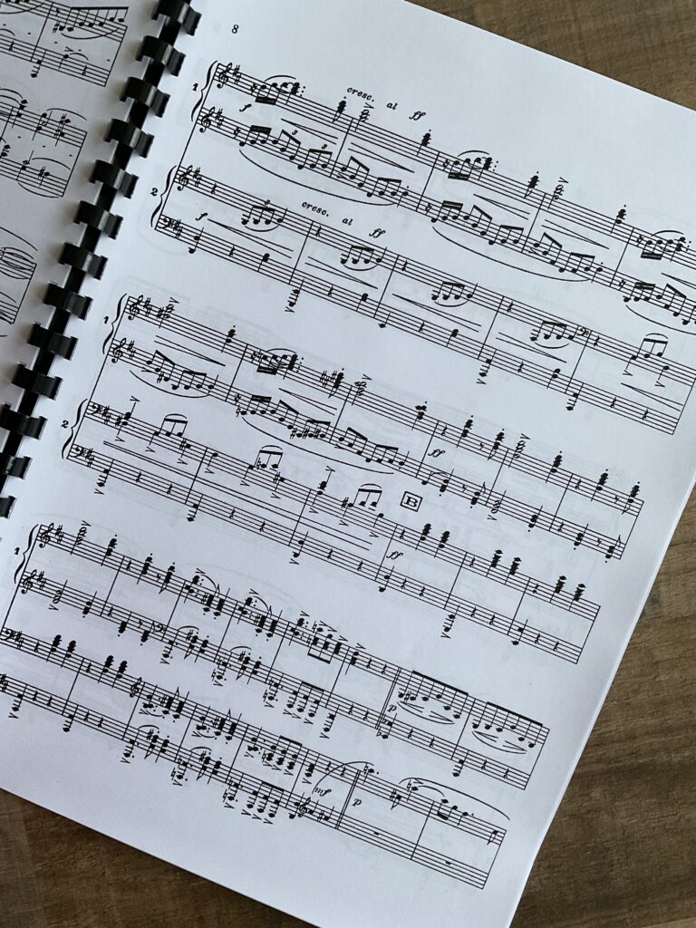 Partituur Ravel’s La Valse bij letter B